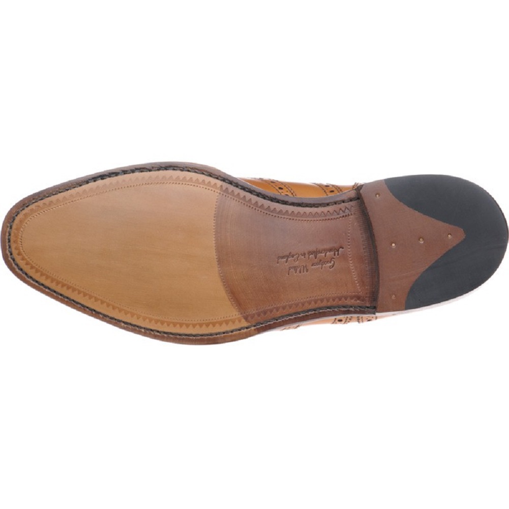 Men's Loake Buckingham Premium Brogue Leather Shoes - Tan